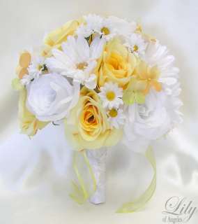   Bouquet Bride Groom Decoration Flowers Gerbera Daisy YELLOW  
