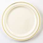 EMI Yoshi Bone & Gold Glimmerware Dinner Plates