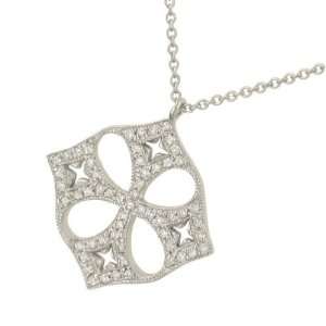  Ladies Fancy Pave Diamond Cross Pendant on Chian .20ct 
