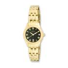 Jewelry Adviser Watches Croton Ladies Gold tone Stainless Steel Black 