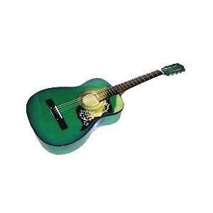 38 inch Green Acoustic Guitar: Musical Instruments