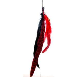   Zhoe Full Feather Extensions Red Hair Accessories 12844 