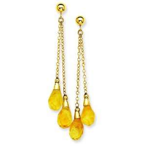  14k Citrine Dangle Earrings Jewelry