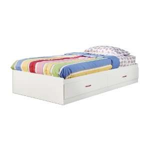  Logik Collection Twin Mates Bed (39) in Pure White Finish 