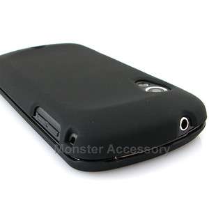 Black Rubberized Hard Case Snap On Cover For Samsung Stratosphere 