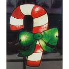   Lighted Shimmering Candy Cane Christmas Window Silhouette Decoration