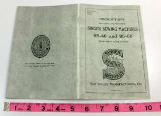 SINGER 95 40 95 60 Sewing Machine Instruction Manual  