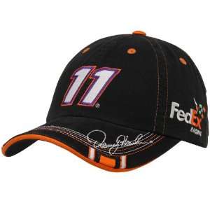  Denny Hamlin Black Black Out Adjustable Hat: Sports 