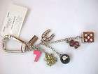   Mix Silver Crystal Charms Horse Shoe Dust Cover Key FOB Ring NWT