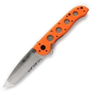  ER Knife, Orange Zytel Handle, Tanto, ComboEdge Sports 