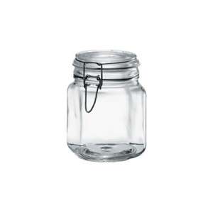 Glass Hermetic Click Lid Kitchen Canister Storage Jar  