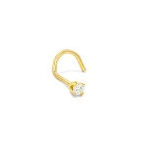  Diamond Accent Nose Stud in 14K Gold GOLD NOSE Jewelry