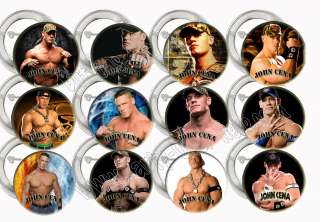 Wrestling Wrestler John Cena ONLY Assorted Image 2 Buttons Pins 