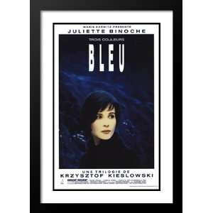  Trois Couleurs Bleu 20x26 Framed and Double Matted Movie 