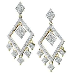    14k YELLOW GOLD WOMENS EARRING LE 1682 DIAMOND 1CT TW Jewelry