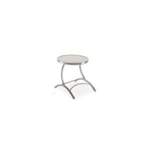   Cirque Aluminum 19.5 Round Metal Patio End Table: Home & Kitchen