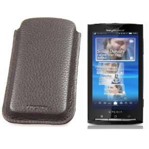   Case for Sony Xperia X10   granulated cow leather   brown Electronics