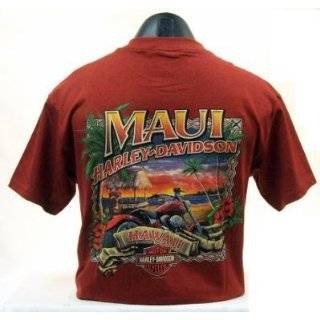  Maui Harley Davidson Mens Hana Tiki Black T Shirt (3X 