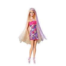 Barbie Hairtastic Salon Barbie Doll   Blonde with Purple   Mattel 