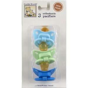  3 Pack Orthodontic Pacifier (Latex), Blue Baby