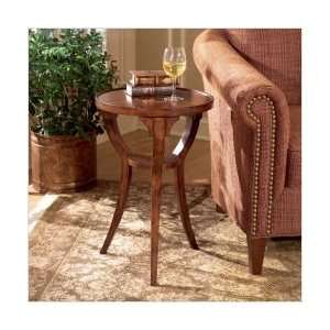  Butler Round Accent Table with Lower Storage Shelf 