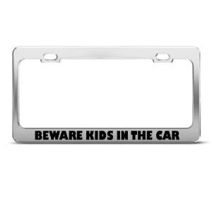   In The Car license plate frame Stainless Metal Tag Holder: Automotive