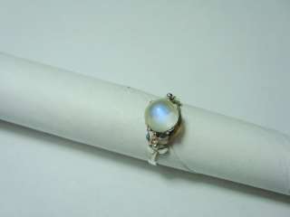   Transparent Billowy Oriental Moonstone Ring In Sterling Silver.  