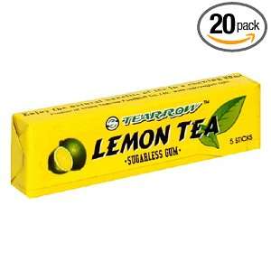 Tearrow Lemon Tea Chewing Gum, 0.53 Ounce Packs (Pack of 20)  