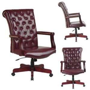   Chair with Padded Arms (Ox Blood Leather)