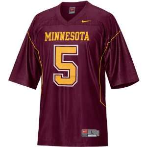  Minnesota Golden Gophers Football Jersey: Nike Maroon #5 