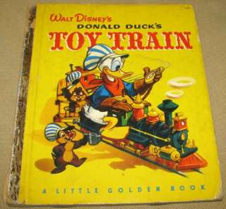 Donald Ducks Toy Train Little Golden Book, 1950 A First Edition 