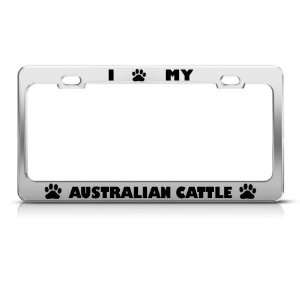  Australian Cattle Dog Dogs Chrome license plate frame 