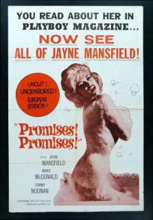 PROMISES PROMISES  * JAYNE MANSFIELD MOVIE POSTER 63  