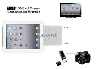 in 1 HDMI and Camera Connection Kit for iPad 2, mirror everything 