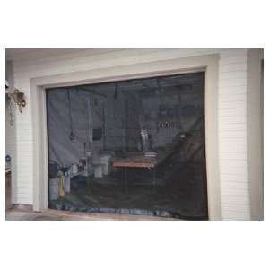  Garage Door Screen Standard with Zipper 15x8   Black