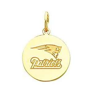  14K Gold NFL New England Patriots Logo Charm: Jewelry