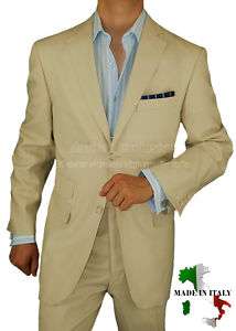 BRIONI $1598 LINEN MADE IN ITALY MENS SUITS TAN 44R  