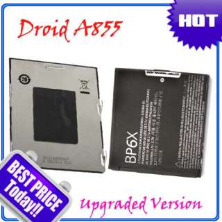 1500mAh BP6X Battery+Cover door For Motorola Droid A855  