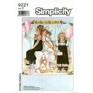  Simplicity 9221 Sewing Pattern DAISY KINGDOM Toddler Girls 