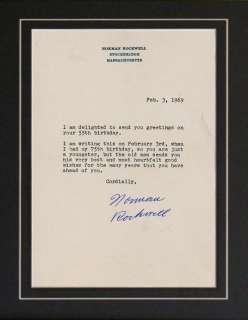 Norman Rockwell painting Autograph SIGNED letter Print  