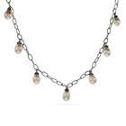 EvesAddiction Freshwater Pearl Drop Oval Link Necklace   Clearance 