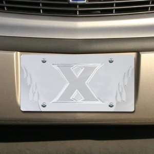  Xavier Musketeers Satin Mirrored Flame License Plate Automotive
