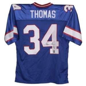  Thurman Thomas Autographed Custom Jersey with Hall of Fame 