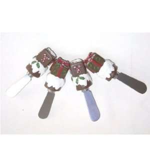    Holiday Decorated Chocolate Cheese Spreaders