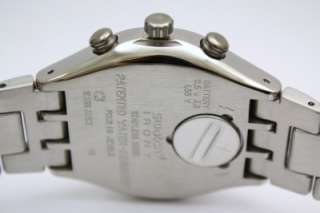  Men Irony Chrono Oblique End White Steel Band Date Watch 40mm YCS550G