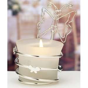  Butterfly Design Candle Place Card Holder 