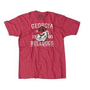  Georgia Bulldogs NCAA 1980 Short Sleeve T Shirt (Medium 