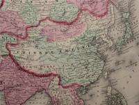 1863 Johnsons Map of Asia China India Siberia Vietnam  