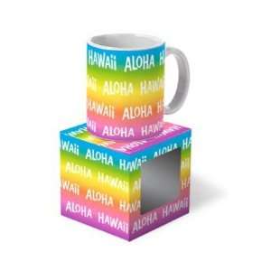  Hawaii Aloha Rainbow Porcelain Mug 11 oz.