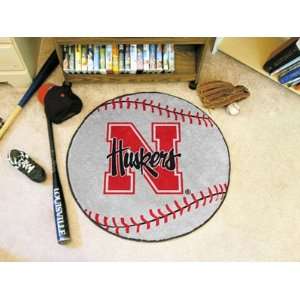  University of Nebraska Baseball Rug
